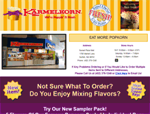 Tablet Screenshot of karmelkornonline.com